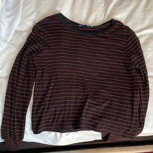 Comfy black and red striped shirt